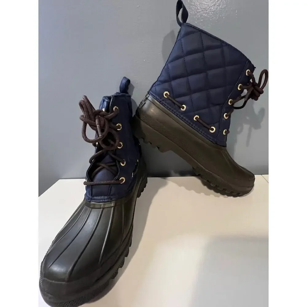 EUC Sperry Boots in Navy Blue and Brown